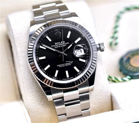 rolex date just black dial|Rolex Datejust 41mm black.